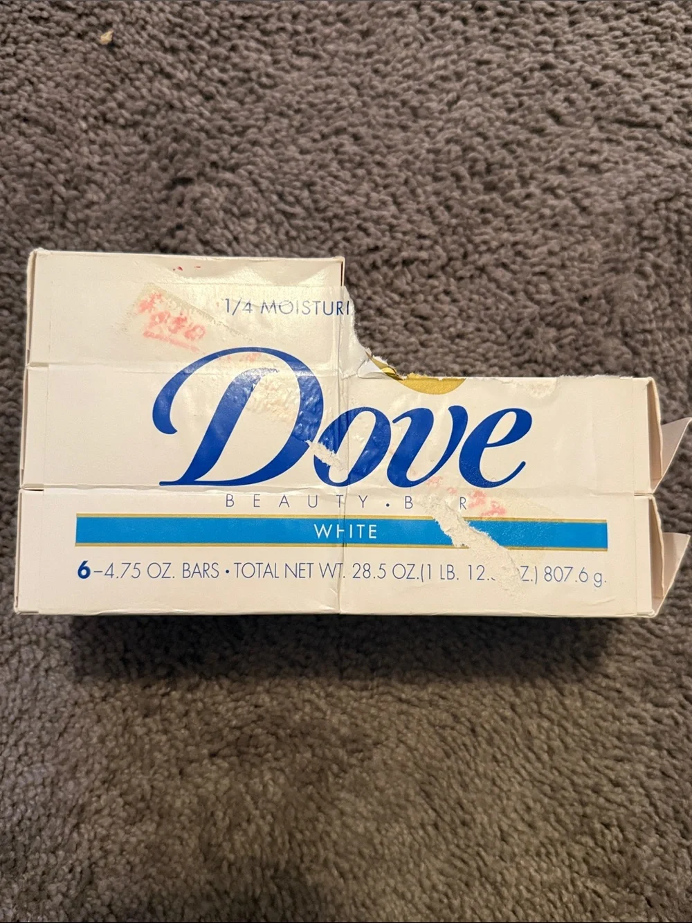 VTG 1996 Dove Beauty Bar Soap 1/4 moisture cream, White, 5 Bars